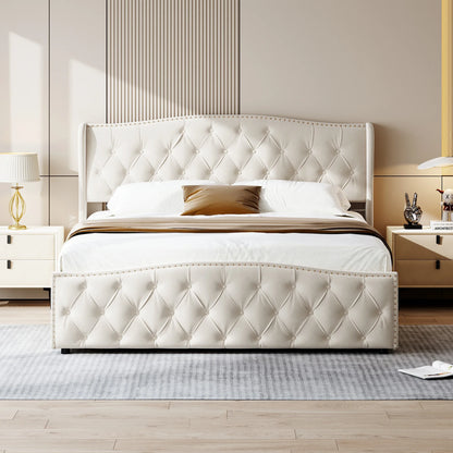 Creahappy – Polsterbetten – Betten unter dem Bett – Einzelbetten mit hydraulischem Hebesystem – Wellenbetten aus Samtgeflecht