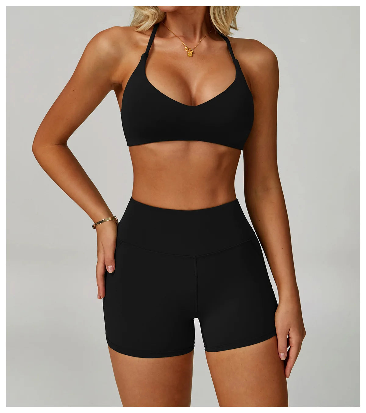 Cross Shoulder Straps Sports Bra Anti-Sweat Fitness Top Women Yoga Bra Shockproof Crop Top Push Up Sport Bra Gym Bra Workout Top