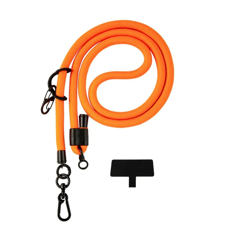 Phone Lanyard Adjustable 1 Cm Diameter Outdoor Universal Case Crossbody Shoulder Card Neck Cord Clip Hang Anti-lost Wrist Strap.
