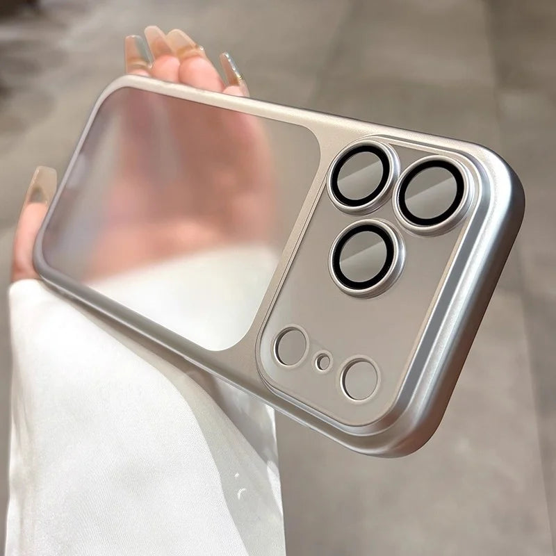 Plating Frosted Translucent Thin Phone Case For iPhone 17 Pro Max 17 Pro 17 Air 17 Series Official Cosmic Orange Bumper Cover.