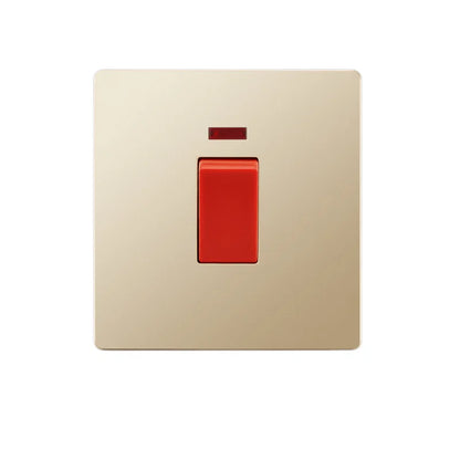 UK Standard 13A Gold USB Stecker Wandsteckdose Lichtschalter, 220V Universal 6-Loch-Doppelsteckdose mit 2,1A USB-Ladeanschluss