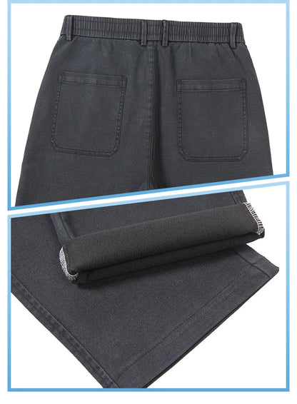 Men's Loose Straight Lyocell Wide Leg Trousers 2025 Autumn Winter Drape Comfortable Versatile Casual Pants Plus Size 5XL.