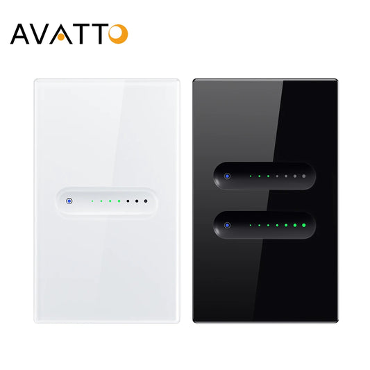 AVATTO Tuya WiFi/ZigBee 1/2 Gang Dimmer Licht Schalter Touch Panel APP Fernbedienung Smart Dimmer Schalter Für Alexa google Hause.