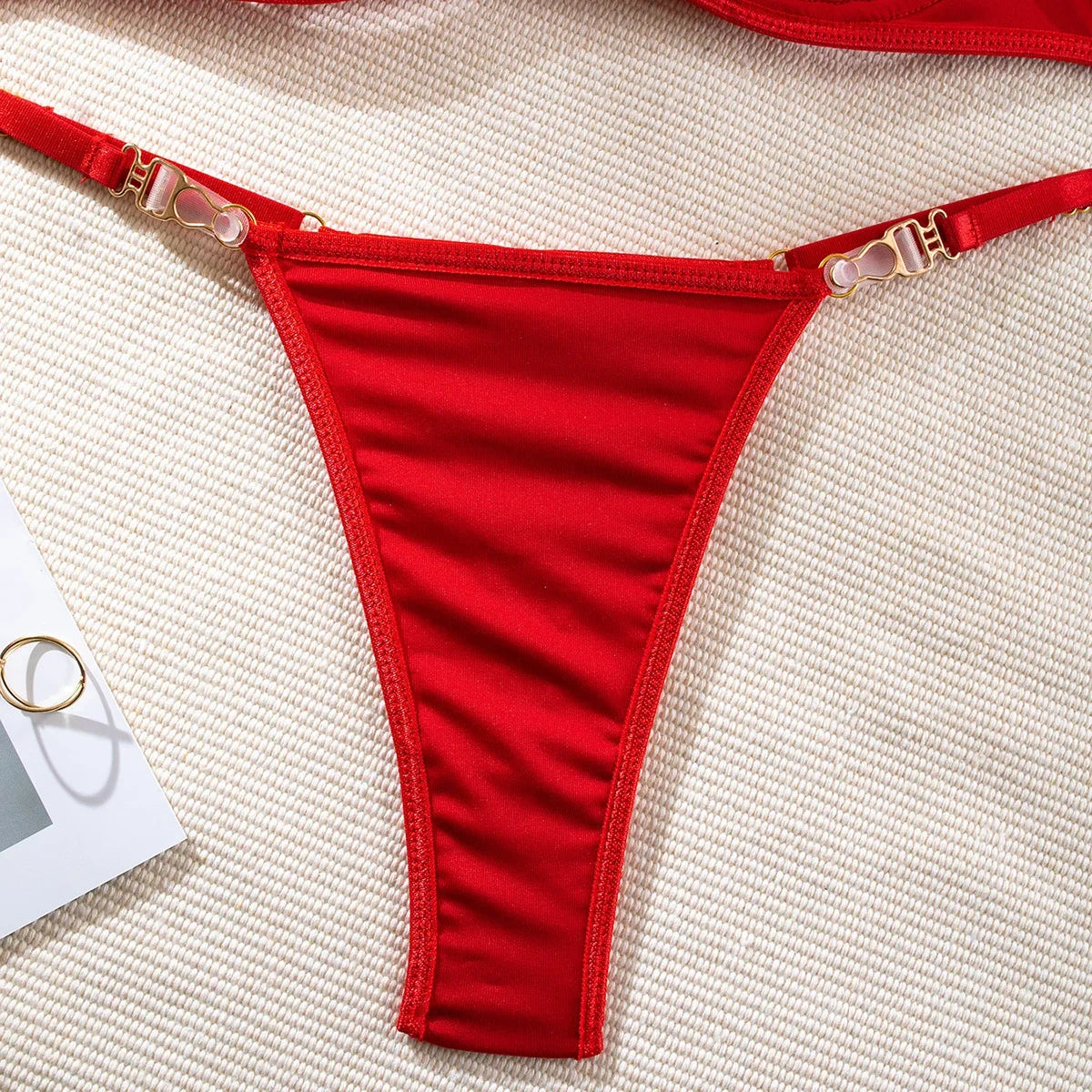 Cut Out Bra and Brief Velvet Erotic Set Women 2-Piece Halter Underwear Patchwork Thong Intimates Sexy Lingerie Pornos Suit Latex