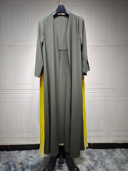 Ramadan Open Chiffon Kimono Abaya Damen Dubai Kaftan Muslim Coat Prayer Clothes Women Djellaba Kebaya Robe Femme Musulmane