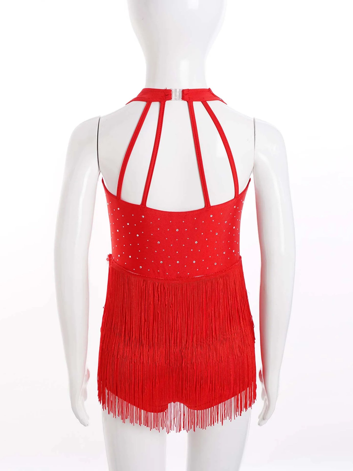 Kinder Mädchen Latin Dance Kleid Fransen Quaste Latin Dance Trikot Kostüm Ballsaal Sumba Cha-cha Tango Bühne Leistung Dancewear.