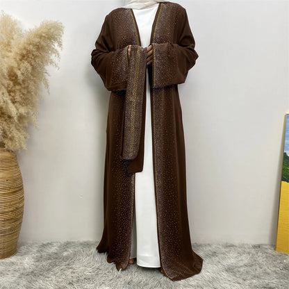 Ramadan Eid Dubai Open Black Muslim Kimono Abaya Damen Turkey Islam Abayas For Women Dress Kebaya Robe Femme Musulmane Kaftan