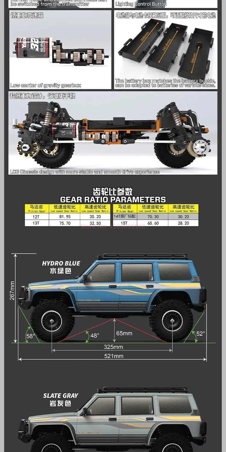 New Yikong Yk4107 1/10 Full Scale Rc Remote Control Start Tank U-Turn Model Super Large Climbing Vehicle Lcg Chassis 4wd Toy.