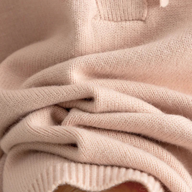 Autumn Winter 2025 New Fashion Women's Solid Color Casual Trendy Loose Knitted 2 Piece Sets Hooded Sweatshirts Wide Leg Trousers.