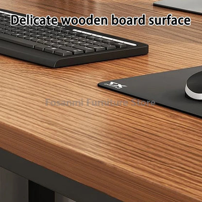 Robuster Büroschreibtisch im Industriestil mit Stahlrahmen, 39 x 23 Zoll, breiter Tisch für das Schreiben von Gaming, moderne Arbeits-Computertische