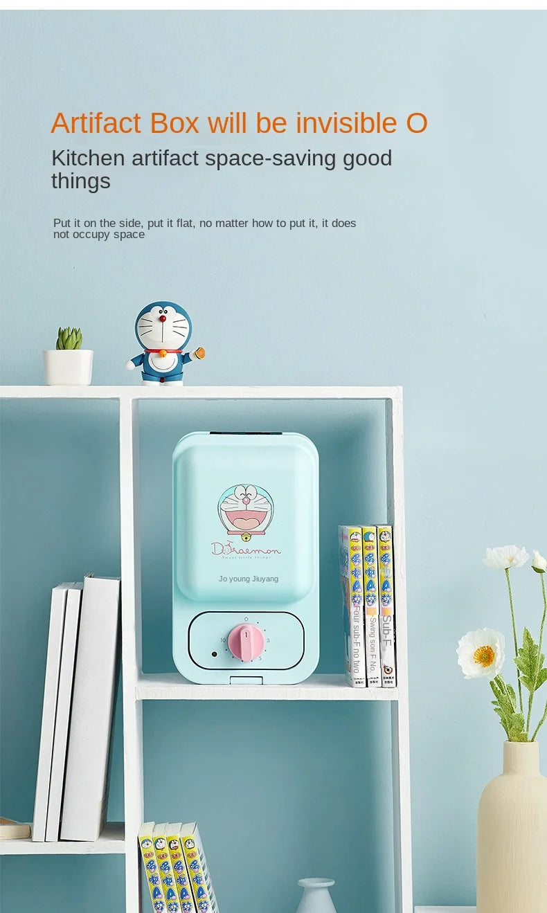 Cartoon Sandwich Machine Home Breakfast Waffle Maker Bread Machine Line Jiuyang Theme  Yellow Blue Timing Fried Eggs.