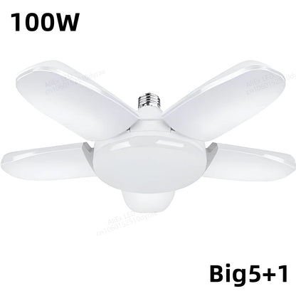 60W 100W E27 Led-lampe Fan Blade Timing Lampe 220V 110V Faltbare Led Industrielle Glühbirne Lampe für Home Decke Licht Garage Licht