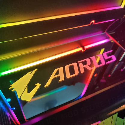 Mirror MOD RGB Lighting Panel Customize PC Case VGA Backplate Side Panel PC Cabinet A-RGB Colorful AURA SYNC Water Cooling Plate