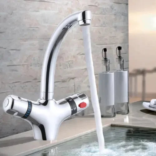 Thermostatic Tap Kitchen Sink Mixer Stainless Steel Tap