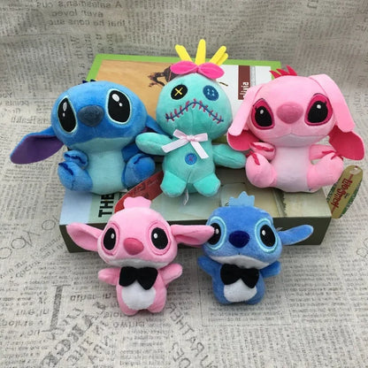 Disney Lilo and Stitch Plush Doll Toy Bouquet Stitch Animal Stuffed Keychains Pendant Girl Kids Birthday Christmas Gifts.