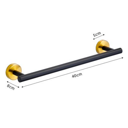 Badezimmer-Hardware-Set aus gebürstetem Gold, Handtuchhalter aus Edelstahl 304, Handtuchring, Toilettenpapierhalter, Kleiderhaken, Badezimmer-Zubehör