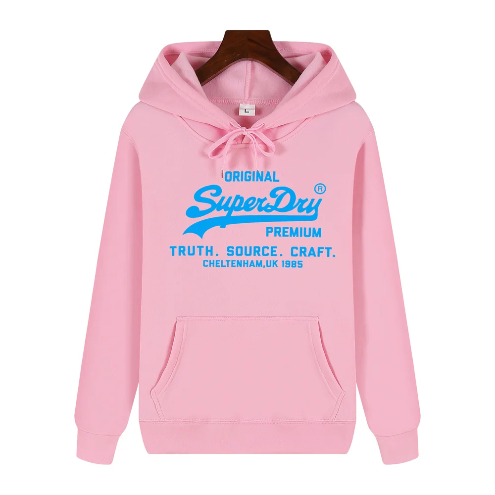 SUPERDRY Brand Men's Autumn and Winter Fashion Casual Hooded Sweatshirt Street Hip-hop Retro Sweatshirt Sports Men's Hoodie.