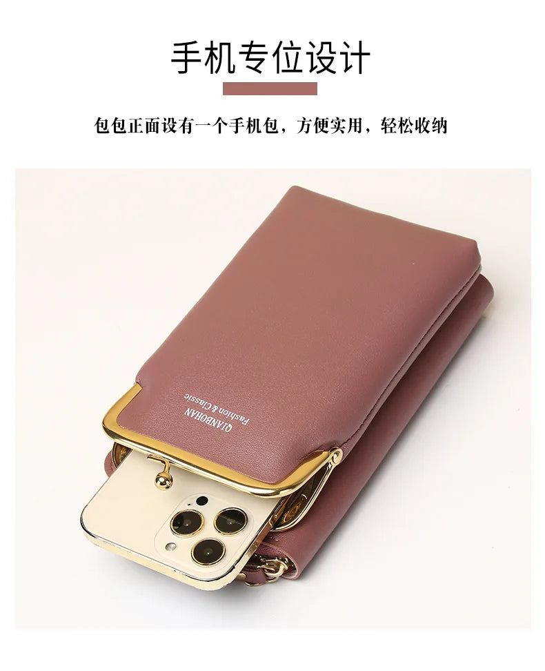 Fashion Ladies Small Crossbody Messenger Bags Women Shoulder Bag Wallet Mini PU Leather Card Holder Female Purse.