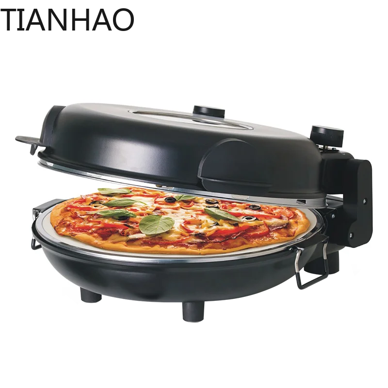 Fabrik Heißer Verkauf Arbeitsplatte Ofen Multifunktionale Elektrische Pizza Ofen Emaille Stein Borosilikatglas