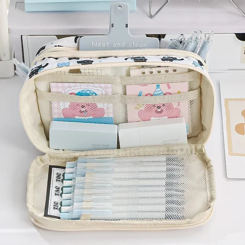 Federmäppchen für Studenten, supergroßes Fassungsvermögen, hochwertiges Federmäppchen für Mädchen, einfacher Stil, Schreibwarenbox, Federmäppchen für Schreibwaren.