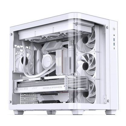 JONSBO TK-3 Desktop Chassis Curved Sea View Room Side Transparent ATX E-sports Case Double 360 Water Cooler Type-c Interface.