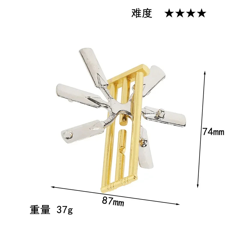 Alloy Metal Unlocking Toys Brain Teaser Metal Puzzle Toys Children Adult Funny Gift IQ Challenge Game.