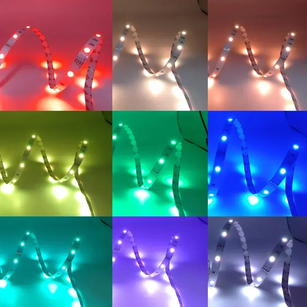 RGB LED Streifen Licht 5050 Bluetooth APP IR Fernbedienung USB 1M 2M 3M 4M 5M 10M 15M 20M 25M 30M Festival Deco Hintergrundbeleuchtung Für Zuhause.
