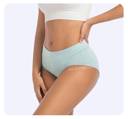 Menstrual Panties Woman Super Absorbent Menstrual Panties High Waist Bamboo Fiber Leakproof Menstruation Period Underwear Girl.