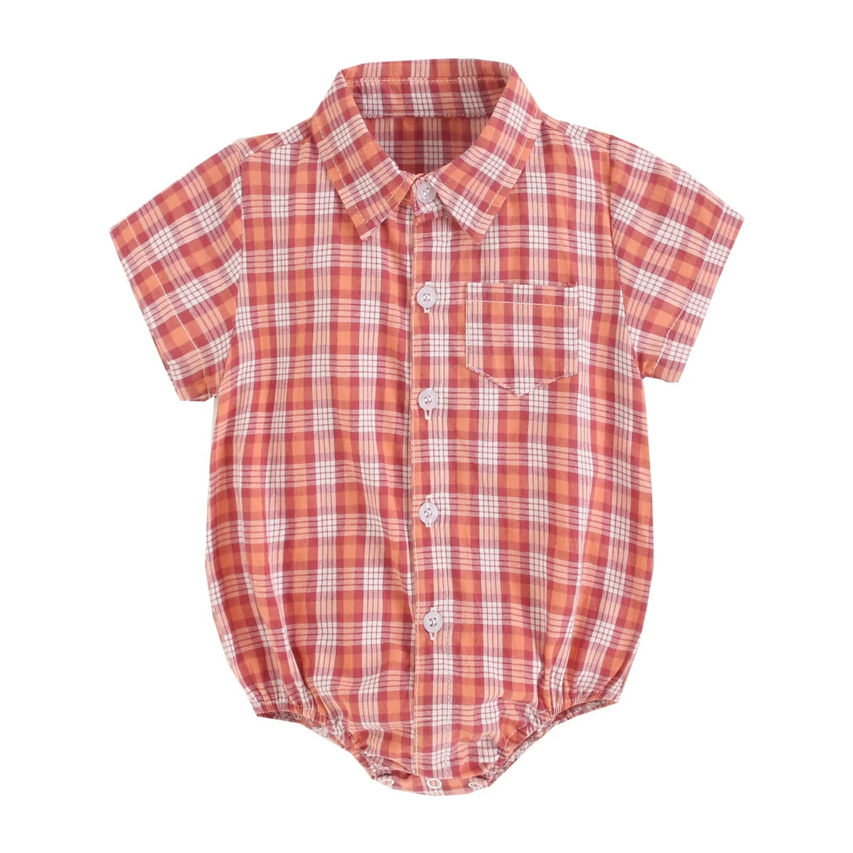 Sanlutoz Baumwolle Baby Jungen Bodys Mode Neugeborenen Kleidung für Baby Jungen Kurzarm Sommer Baby Kleidung Plaid