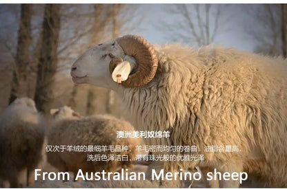 2Pairs/Men's Socks Super Thick Wool High Quality Merino Wool Socks Business Fall Winter Comfortable Mid-leg Socks Large Size Men.