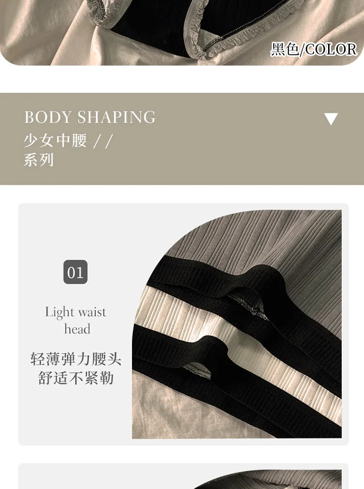 3Pcs/Set Cotton Panties Mid-Waist Women's Underwear Female Breathable Underpants Girls Solid Color Briefs Short Sexy Lingerie.