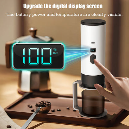 Portable Electric Coffee Maker 3-in-1 Capsule Coffee Grinder Travel Coffee Espresso Maker for Car and Home Camping.