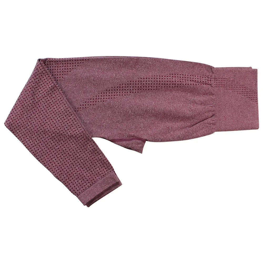 Seamless Dot Dot Yoga Suit High Waist Outdoor Sports Vest Running Quick Dry Top Fitness Yoga Pants Set Exercise Workout Clothes