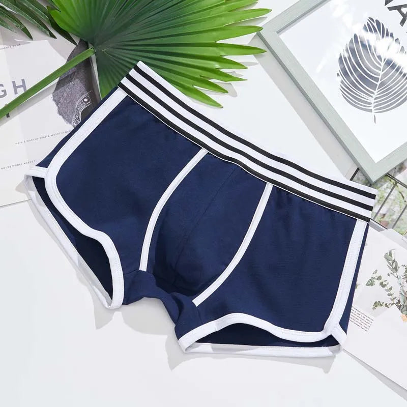 Männer weiche Unterhose Trunks Baumwolle hochwertige Unterwäsche u konvexe Tasche Höschen Cueca mittlere Taille atmungsaktive Boxershorts homme
