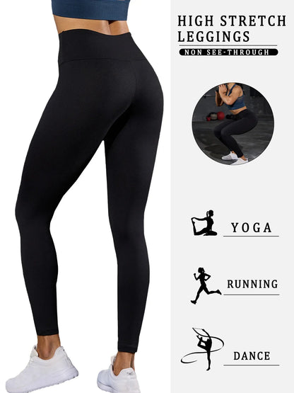 5 Pack Women's Super Soft High Waisted Tummy Control No See Through Workout Yoga Running Athletic Push Up Gym Fitness Leggings.