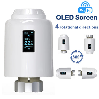 WiFi/Ble/Zigbee Tuya Smart TRV Radiator Actuator Valve Thermostatic Radiator Valve Temperature Controller Alexa Google Home