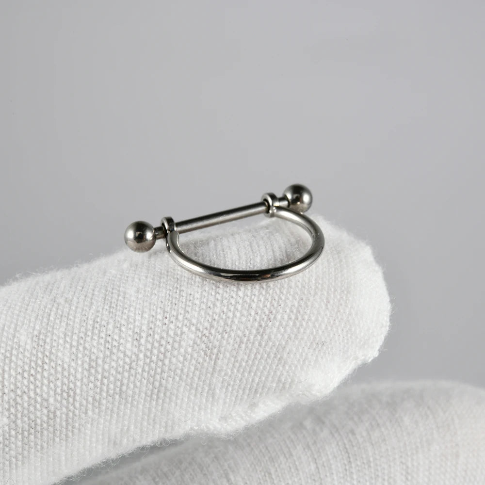 1PC ASTM F136 Titanium Ear Daith Rook Lobe Barbell Micro Zircon Hoop Earring Gold Plated Cartilage Piercing Jewelry.