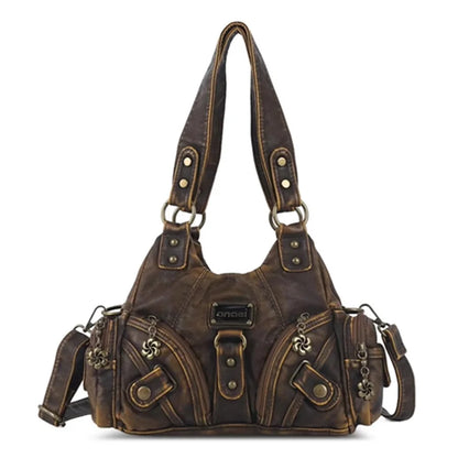 Women Handbags Soft Tote Bag Small Top-handle Fashion Satchel Multi-Pockets Leopard Shoulder Bag Hobos Phone Pack.