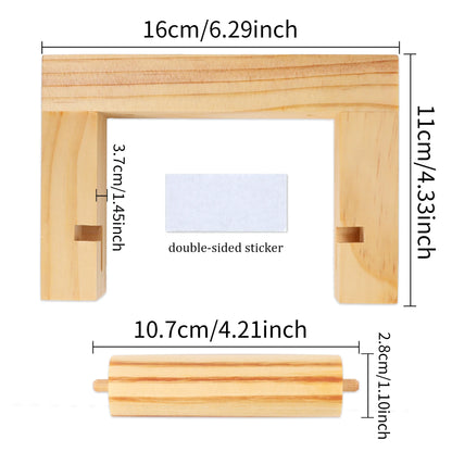 Nagel freier quadratischer Toiletten papier halter aus Holz Bad zubehör Hardware Papier handtuch halter Küchen rolle Papier halter