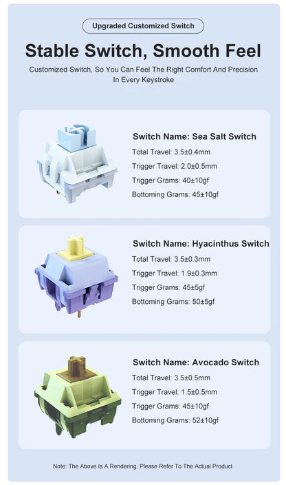 NEW Ajazz AK35I V3 MAX Tri-mode Wired Bluetooth Wireless Gaming Keyboard Gasket Full Key Hot Swap 104 Keys Customized Keyboard.