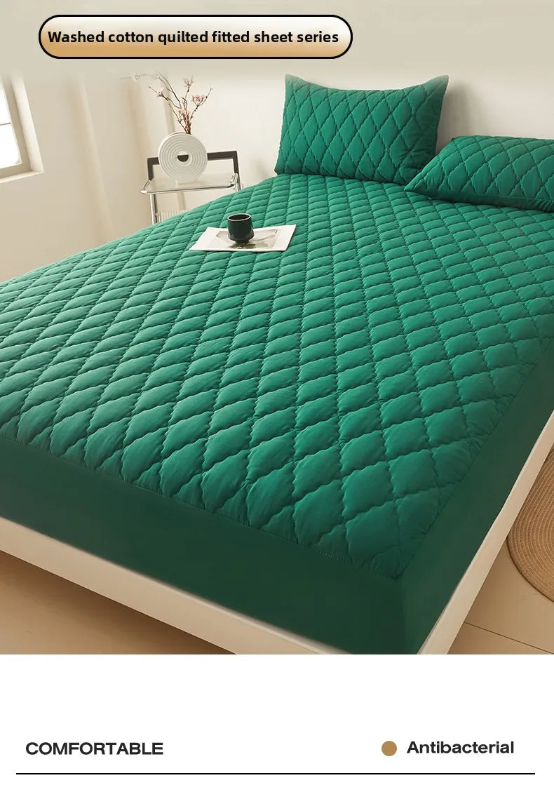 Waterproof Mattress Cover Thickened Padding Comfortable Fabric Bed Cover Bed Linen Bed Sheets Set Mattress Protector for Home.