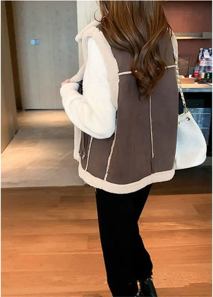 Ärmellose Jacke weibliche Pu Leder Weste Mantel Frauen 2024 Herbst Winter neue Motorrad Weste lose Oberbekleidung Roman beliebte Top.