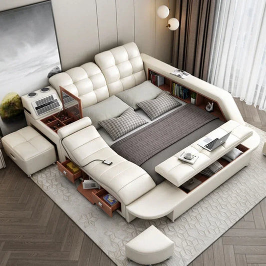 Master Under Storage Doppelbett Ästhetisches Master Nordic Multifunktionales Schlafzimmer Bettgestell Modernes Design Cama Casal Möbel