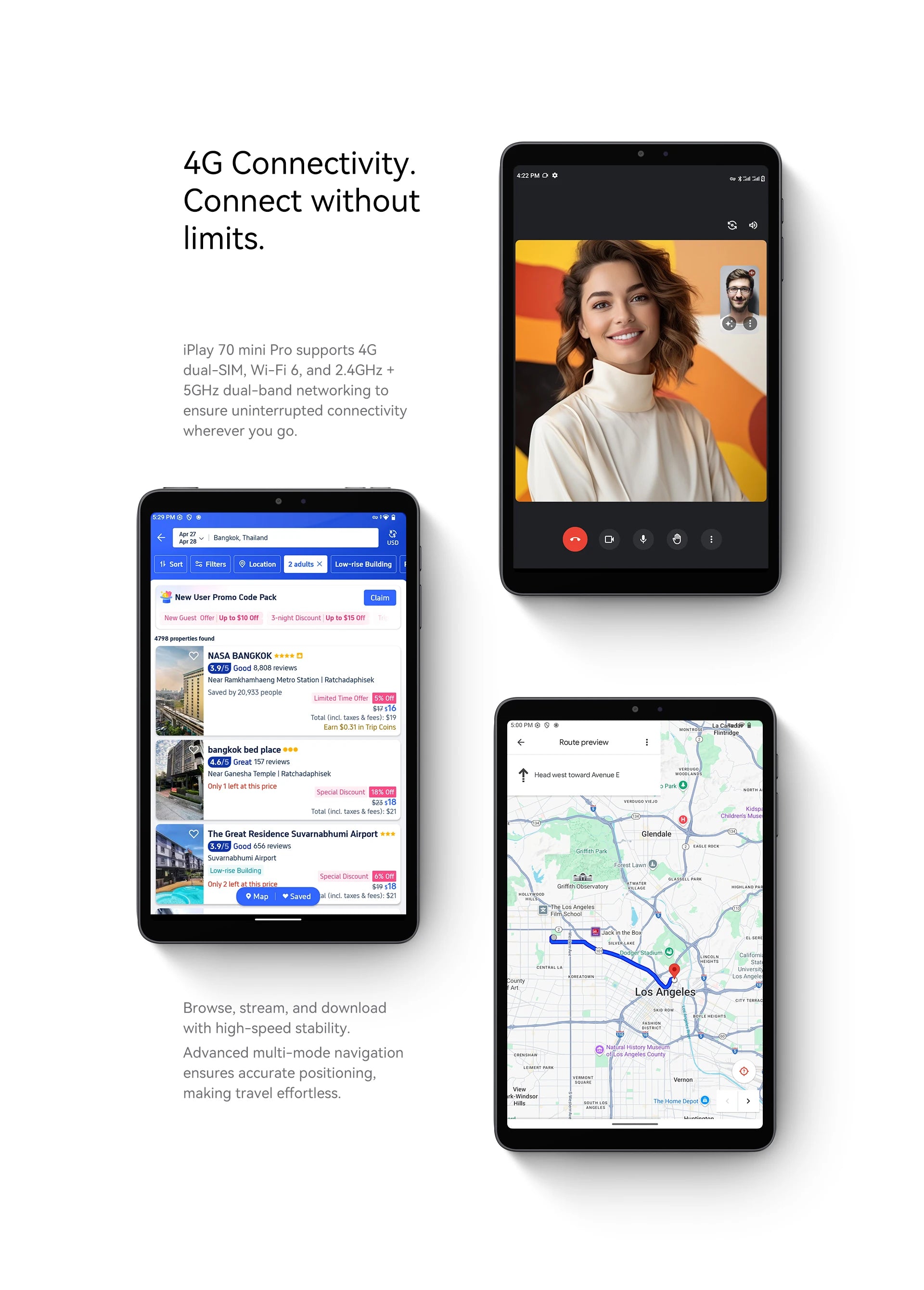 ALLDOCUBE iPlay70 mini Pro Tablet 8.4" 90Hz Display MT8791 16GB（8GB+8GB Virtual）RAM 256GB ROM 4G LTE 6050mAh Android15.