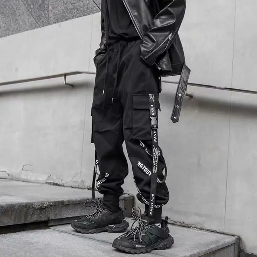 Men Joggers Cargo Pants Multi-pocket Elastic Waist Harem Pants Men Casual Hip Hop Streetwear Sweatpants Pencil Pants Techwear.