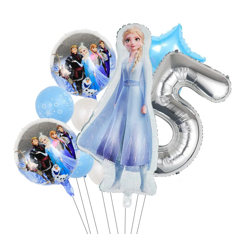 Disney gefroren Geburtstag Dekorationen Mädchen Papier Geschirr Teller Servietten Tassen Schnee königin Geburtstag Deko Hintergrund Luftballons Lieferungen