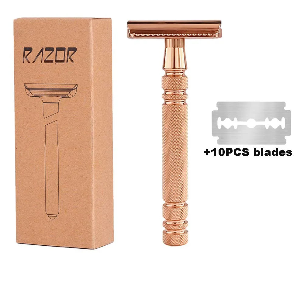 Double Sided Blade Male And Female uUniversal Hair Scraper, Safety Razor, Old-fashioned Shaver Barber Shaver Male.