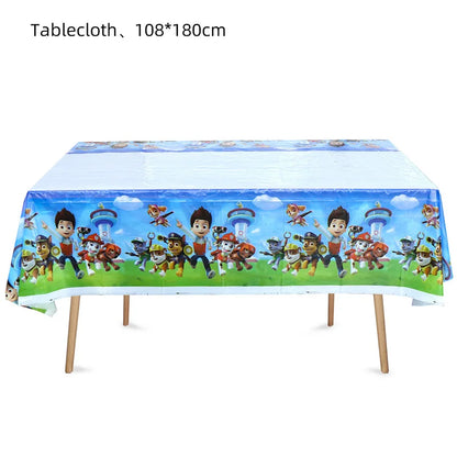 PAW Patrol Geburtstag Party Dekoration Neue Version Ballon Set Einweg Geschirr Kid Event Liefert Banner Hintergrund Geschenk