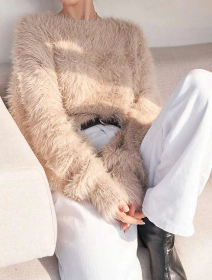 2025 Fashion Women Spring Autumn Knitted Sleeveless O-Neck Loose Pullover Sweater Tops Pull Ladies Winter Turtleneck Sweater.