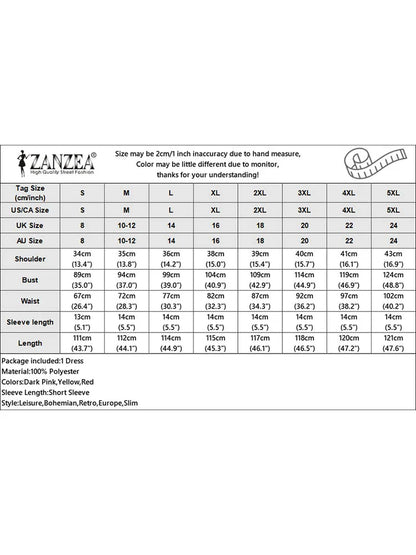 ZANZEA Elegante Frauen Floral Print Midi Kleid Sommer 2025, Casual Rüschen Kurzarm V-ausschnitt Vestidos Mode Cinched Taille Roben.